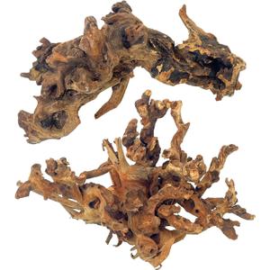 PINVNBY Natural Large Driftwood for Aquarium Fish Tank Decorations, Driftwood for Reptile Tank Bearded Dragon Tank Accessories Terrarium Decor (7.5 to 14.5 inches / 2 Pack)