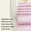 Extra Deep King Fitted Sheet - Hotel Luxury Single Fitted Sheet Only - Easily Fits 18 inch to 24 inch Mattress - Ultra Soft, Wrinkle & Fade Free w/Extra Deep Pockets - Breathable & Comfy - Light Pink