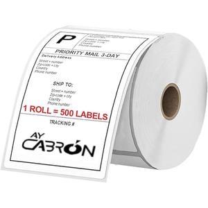 Ay Cabron Professional-Grade 4" x 6" Thermal Shipping Labels Weather-Resistant Adhesive - Barcode & Address Compatible | 500 Labels per Roll - 4" x 6" (100 x 150 mm) - 1 ROLL = 500 Labels