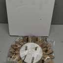 Honiway Wall Mirror Decorative 12 inch Rustic Wood Mirror Sunburst Boho Mirror for Entryway Bedroom Living Room Bathroom House Warming Gifts New Home Essential Carbonized Black