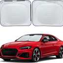 Detachable Windshield Sun Shade for Car |Foldable Sun Shade for Car Windshield | Premium Reflective and Durable Dual Layer Design | Blocks UV Rays and Heat, Universal Fit - Medium 64"x34" (Square)