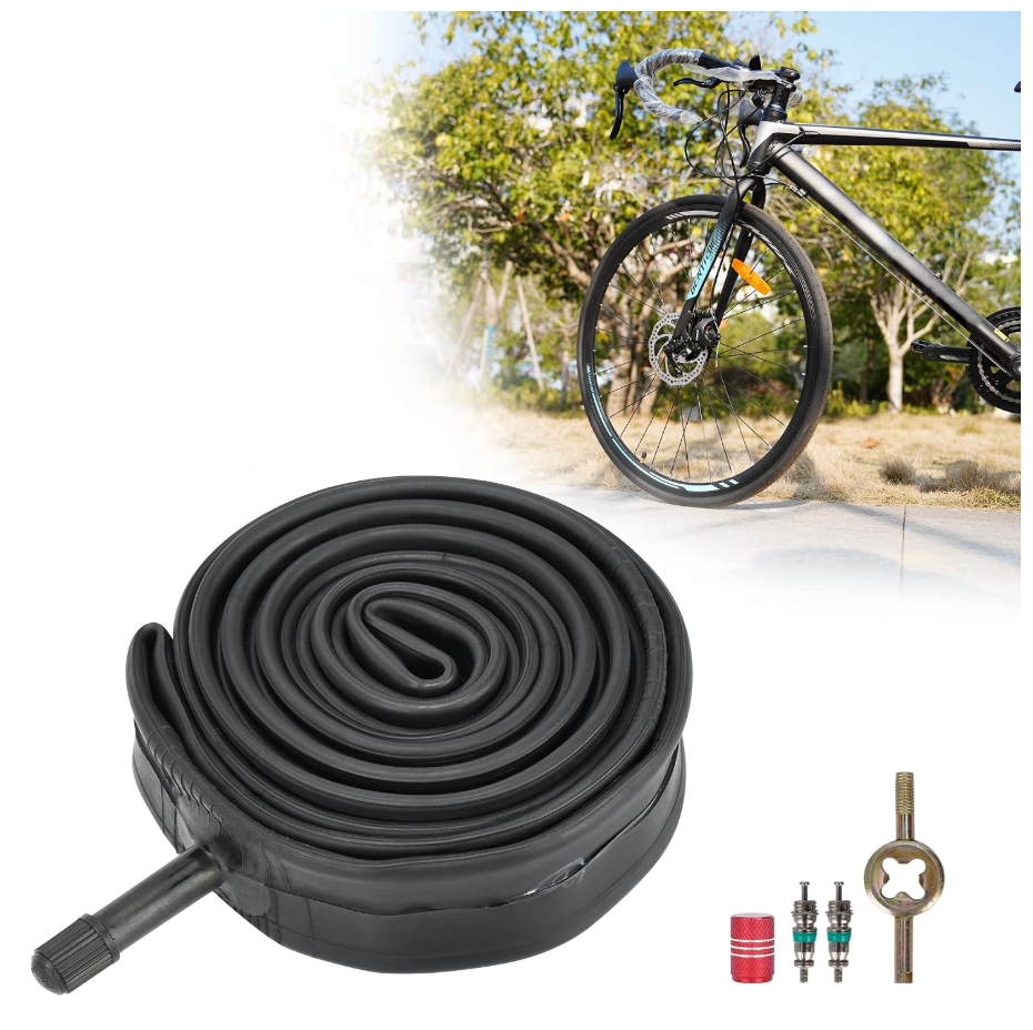RUTU 27 x 1 3/8 Bike Tire Tubes(700 x 35-40 Tube),27 x 1.3/8 Inner Tube with 32mm Schrader Valve and Installation Accessories - Premium Heavy Butyl Inner Tube