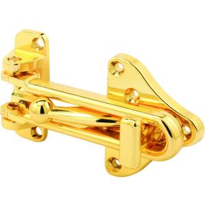 Prime-Line U 11315 Swing Bar Door Guard With High Security Auxiliary Lock, Brass Finish (Single Pack)