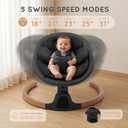 Baby Swings for Infants, Electric Infant Swing with 5 Speed Modes, 5-Point Harness, 3 Timer Settings, Built-in Songs & Bluetooth, Portable Baby Swing with Remote Ccontrol, Indoor Outdoor Use
