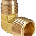 Anderson Metals-04049-1212 Brass Tube Fitting, 90 Degree Elbow, 3/4" Flare x 3/4" Male Pipe