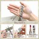 2 x FULZTEY 2 Yards Crystal Rhinestone Ribbons,Black Sticky Gems Diamond Ribbon for DIY Crafts,2.2 cm Width Rhinestones Tape Stickers,Self Adhesive Diamond Strips for Arts Clothes Decoration