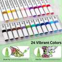 Adult Coloring Book Set,24 Colors Markers with Spiral Bound Adult Coloring Book for Women to Relaxation,Mindfulness and Anxiety Relief(Animal)