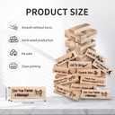 Lust Tower Games for Adults Super Naughty Block Tower Tumbling Wooden Tower Stacking Block for Couples Date Night Ideas for Valentine Lover Drunking Games(48pcs)