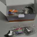 Tiluck Measuring Cups And Magnetic Measuring Spoons Set, Stainless Steel Measuring Cups, 6 Double-Sided Stainless Steel Measuring Spoons & 1 Leveler (12)