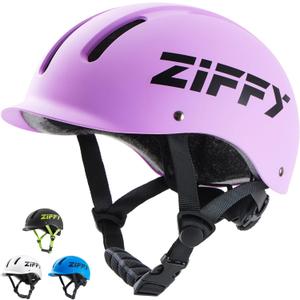 ZIFFY Kids/Toddler Bike Helmet, Adjustable, Lightweight, Safety Certified Scooter Helmet for Boys & Girls with Washable Inner Lining, 2 Sizes, 4 Colors  Fits Toddlers to Youth by Jova (Medium, Purple)