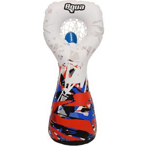 Aqua Inflatable Football Toss, Inflatable Throwing Target Toy, Backyard and Lawn Game, Touchdown Pass Game