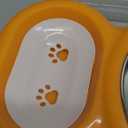 Dog Bowls, Cat Food and Water Bowl Set with Water Dispenser and Stainless Steel Bowl for Cats and Small Dogs - Orange
