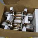 BESTTEN 4 Pack Door Knob with Lock and Key, Keyed Different Entry Door Knob, for Entrance and Front Door, Satin Nickel