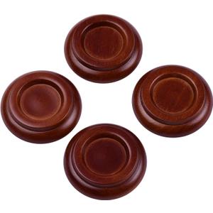 Piano Caster Cups for Upright Piano Wooden Piano Caster Piano Leg Floor Protectors with Non-Slip & Anti-Noise Foam Hardwood Floor Protectors