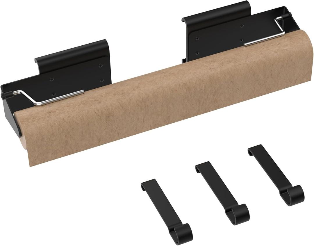 Roll Rack and Grill Hooks for Traeger BAC644 BAC643 Grills P.A.L. Pop-and-Lock Accessory, Adjustable Holder for Paper Towels Aluminum Foil Butcher Paper, 3 Pack Accessory Hooks, Easy to Install