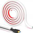 Flexible Cable Concealer for 78in Wall Mounted TV, Self-Adhesive Cord Hider - W0.59inxH0.39in, White