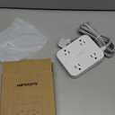 Flat Plug Extension Cord, HANYCONY 5ft Power Strip with 4 USB Ports(2 USB C), 4 Widely Outlets Extender, Wall Mount, Desk Charging Station for Office School Travel Dorm Room Essentials, ETL Listed