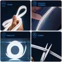 Car LED Strip Light for Trunk, 4m/13.12ft Trunk Light Strip with Waterproof, Cutting, Universal Flexible Silicone LED Trunk Ambient Lighting Accessories for Car SUV (White)