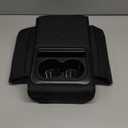 Mandark Car Center Console Armrest Pillow, Leather Memory Foam Auto Arm Rest Box Cover with Storage Bag, Waterproof Automotive Interior Elbow Protector Accessories, Universal Fit (Black)