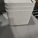 Yishyfier Plastic Storage Baskets Bins Boxes With Lids,Organizing Container White Storage Organizer Bins For Shelves Drawers Desktop Playroom Classroom Office,4-Pack