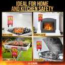 JJ CARE Fire Blanket – 5 Packs with Hooks and Gloves – 40" x 40" Emergency Fire Blanket for Home & Kitchen, High Heat Resistant Fire Suppression Blankets for Home Safety, Kitchen, and Camping