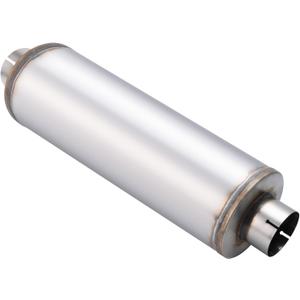 4 Inch Exhaust Muffler, 4" Inlet/Outlet 30" Overall Length Resonator, Stainless Steel Straight Through Design Performance Muffler, 1 PC