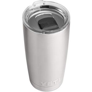 YETI Rambler 20 oz Stainless Steel Vacuum Insulated Tumbler w/MagSlider Lid (1 Count (Pack of 1), All Stainless Steel)