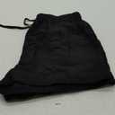 Womens Comfy Drawstring Casual Elastic Waist Pocketed Loose Fit Shorts Plus Size (Large, Black)