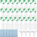 Zubebe 24 Pack 32 oz Plastic Spray Bottle Bulk Empty Leakproof Heavy Duty Spray Bottles for Cleaning Supplies Mist Bottles with Label and Adjustable Nozzle for Plant(Green,Clear Scale)