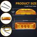 Yahenda 20 Pieces 3.9 Inch 3 LED Trailer Marker Lights Trailer LED Waterproof Side Marker Light Rectangle Signal Running Lights for Truck Boat Rv Exterior Accessories(Amber, Red)