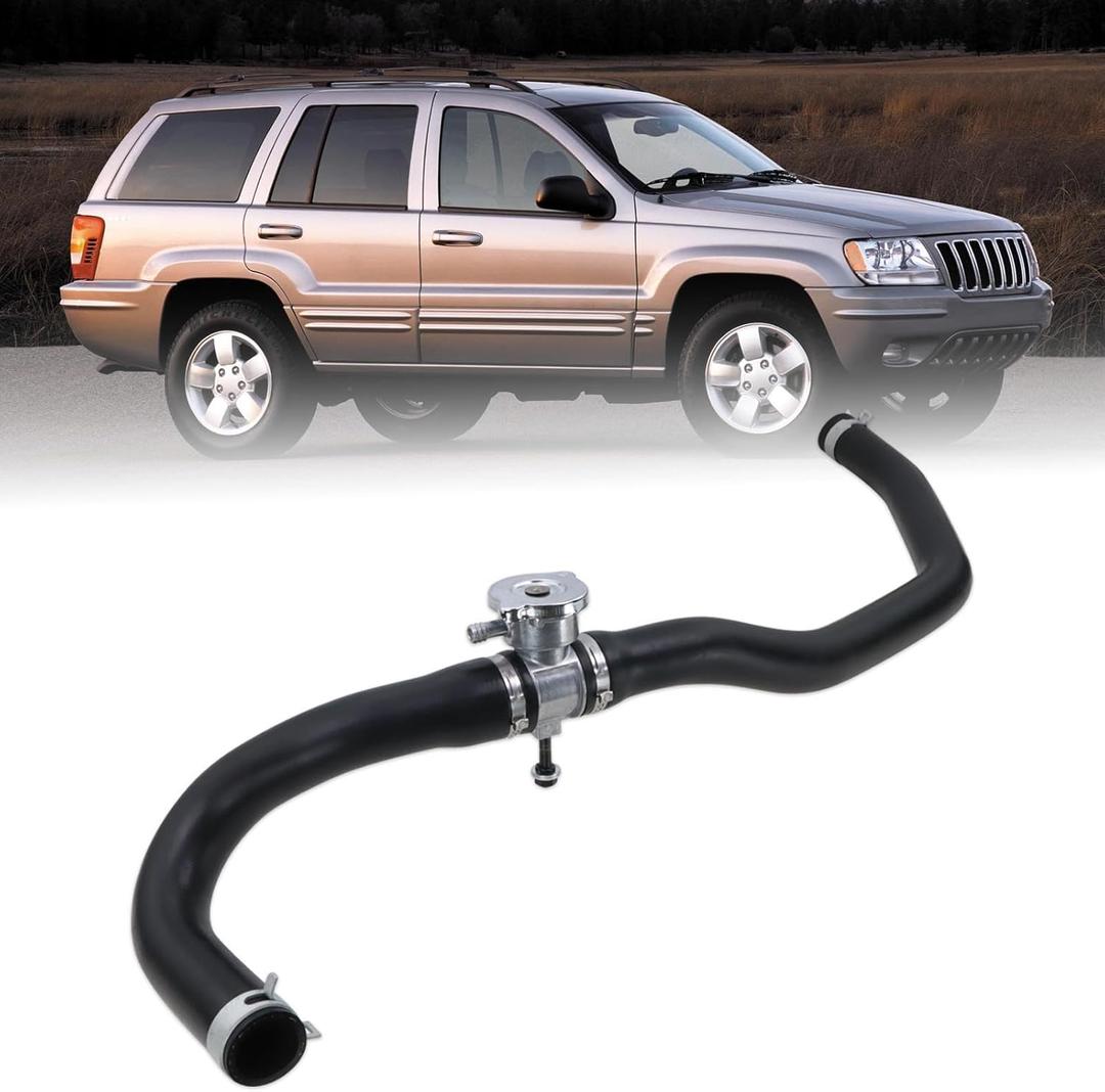 Reinforced Aluminum Upper Radiator Hose Fits 2011-2020 Dodge Durango,2015-2019 Challenger/Charger,2012-2017 Journey,2003-2004 Neon,2000-2020 Jeep Grand Cherokee,2003-2008 Chrysler PT Cruiser