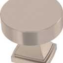 Franklin Brass Tiered Foot (10-Pack) Cabinet Knobs | Satin Nickel Handles for Dresser Furniture Drawers/Kitchen/Door/Bathroom | 1-1/16" P49571C-SN-B