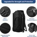 Foldable Rolling Duffle Bag with Wheels - 30" Extra Large Waterproof Travel Backpack with Shoe Compartment, Heavy Duty TSA-Approved Luggage for Mens Camping, Sports, and Airplane Trips