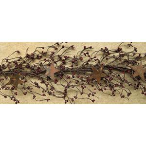 CWI Pip Berry Garland - 40 Inch - Artificial Garland for Mantle, Arch, Table, and Entryway - Burgundy