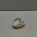 Mini Cake Pans 3.5oz Aluminum Foil Heart Cake Pan with Lids, 50 pcs Disposable Small Heart Baking Pan Gold for Valentine Weddings Birthday