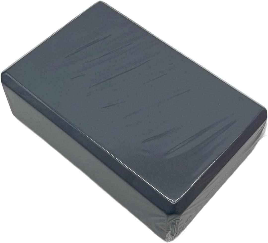 Yoga Blocks High Density EVA Foam Bricks for Beginners & Advanced Practice, Non-Slip Lightweight Stretching Aid Prop for Pilates, Fitness, Balance & Core Workouts (Gray)