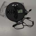 CD Player Portable, Rechargeable Portable CD Player with Dual Speakers and Anti Skip,CD,USB,AUX,LCD Display,Backlit Button,5 EQ,A-B Repeat,10 Speeds for Home Car Fabric, Black