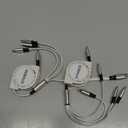 Multi Charging Cable,USB C to 4 in 1 Retractable iP/Micro/Dual Type C Port Fast Charger Cord for iPhone 17 16 15 14 13 12 Pro Max iPad Mini Air,Galaxy S23/S22,Cell Phones Tablets Universal Use-2Pack