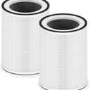 2 Pack True HEPA Kilo Filter Replacement Compatible with Afloia Kilo, KILOPLUS, KILOPRO, MIRO, MIRO PRO and MORENTO MR-Kilo, Kalo Air Purifier, 360 3-Stage Filtration, White