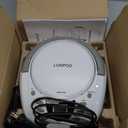 LONPOO CD Players Portable Boombox with FM Radio/USB/Bluetooth/AUX Input and Earphone Jack Output, Stereo Sound Speaker & Audio Player,White