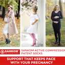 Compression Socks for Women - Swiss Designed Patented 4-Step Active Graduated Compression Socks for Travel and Flight - Suitable Socks for Pregnant Women & Nurses - Best for Everyday Wear (Black)