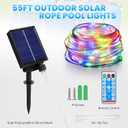 Sumapner 55ft Solar Pool Lights for Above Ground Pools, 150 LEDs Remote IP65 Waterproof Rope Lights, 8 Color Modes, Swimming Frame Pool Decor Accessories for Outdoor Outside Trampoline Camping
