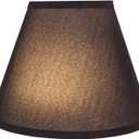 Aspen Creative 58878A Transitional Empire Shape Uno Construction Lamp Shade in Black, 6" Top x 12" Bottom x 9" Slant Height