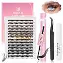 2 x 
Uilulu Lash Clusters Individual Lashes D Curl 30+40D 0.07D 9-16 MIX 280 Clusters Lashes DIY Lash Extensions at Home False Lashes Wispy Eye Lash Clusters