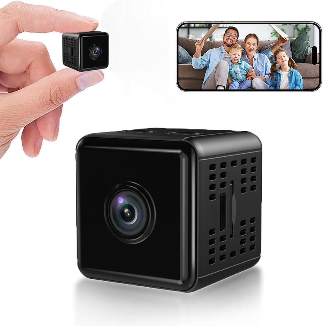 Hidden Cameras -WiFi Wireless -Nanny Cam -1080P HD Security Camera-Best Mini -Car Cameras for Surveillance-Surveillance Camera with Motion Detection and Night Vision (Black)