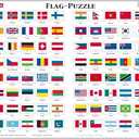 Larsen Puzzles Flags of The World 80 Piece Children's Educational Jigsaw Puzzle