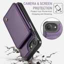 Vinich for iPhone 17e / 16e Wallet Case with Card Holder, RFID Blocking Credit Slots Kickstand Shockproof Phone Cover Fit for iPhone 16e & 17e 6.1" Purple