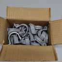 50Pcs 1 Inch PVC Pipe Straps, 2 Holes Plastic Conduit Strap Pipe Clamps Supports, Conduit Clamp Pipe Mounting Bracket Clips for PVC Pipes Conduit Cables Hose (1 Inch)