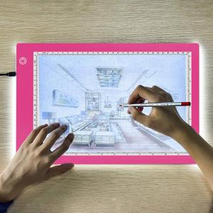 XIAOSTAR Light Box Drawing Pad, Tracing Board with Type-C Charge Cable and Brightness Adjustable for Artists, Animation Drawing, Sketching, Animation, X-ray Viewing (A4-P-Pink-New)