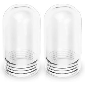 2 PCS L10-X007 Light Bulb Cover, Shatter Proof Glass 31900 Light Bulb Covers Fit Walk-in Refrigerators and Hood Bulbs, Outdoor Light Covers Compatible with Outdoor/Kitchen/Ceilings Bulb Fixture